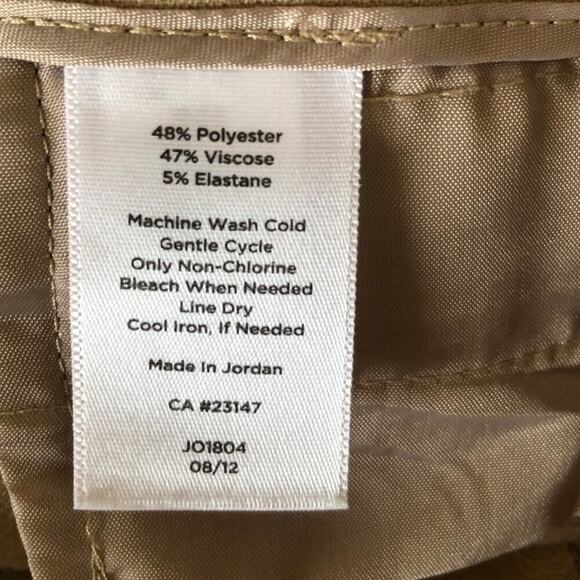 Talbots Curvy Fit British Khaki Pants Women's Size 10 Business Career Stretch - Picture 12 of 13